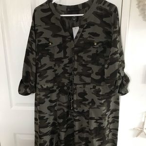 Plus size Camouflage dress